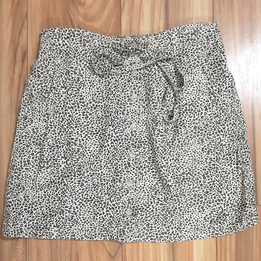 Thread & Supply Wild Thing Animal Print Mini Skirt.